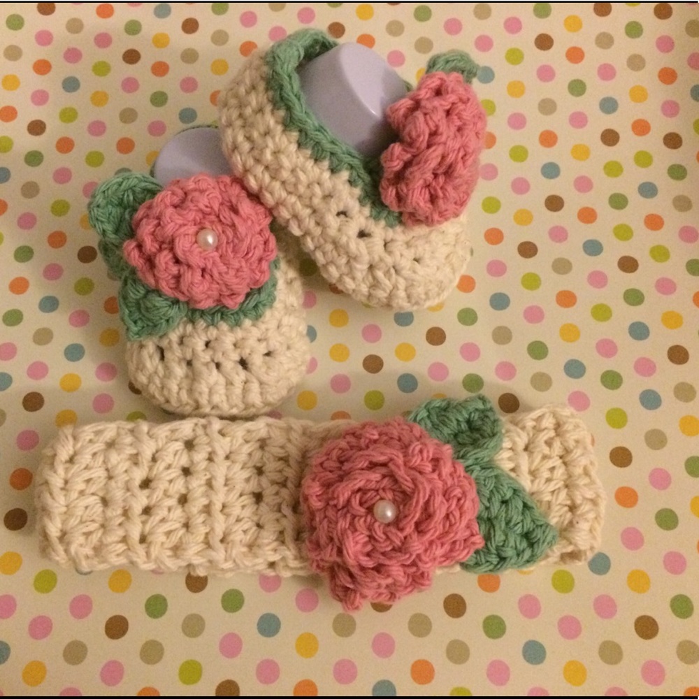 baby shose & headband